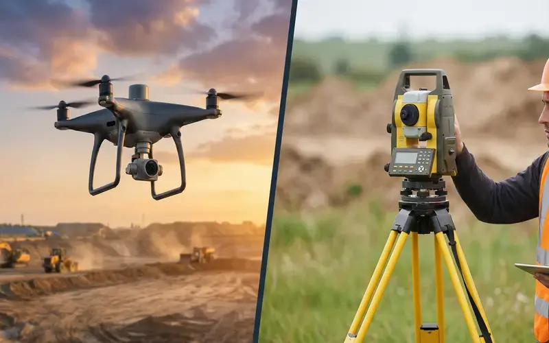 Drohnenvermessung vs. klassische Vermessung: Kosten, Genauigkeit und Vorteile im Vergleich